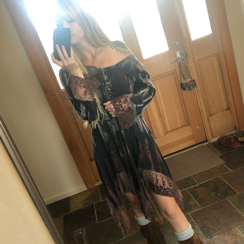 Festival dark tye dye dress